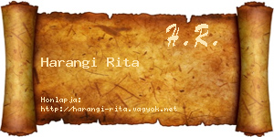 Harangi Rita névjegykártya